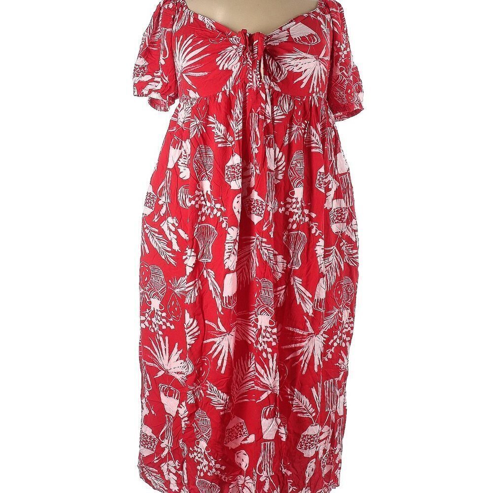 Red Print Dress
